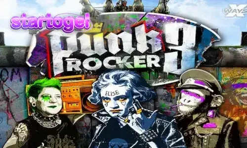 Tampilan visual slot Punk Rocker 3 dengan tema Berlin yang penuh grafiti